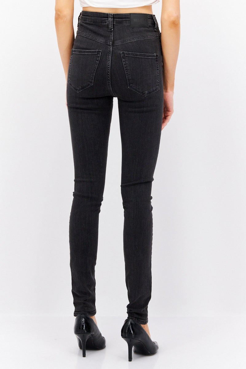 Weekday جينز دنيم ضيق للنساء، أسود - Image 3