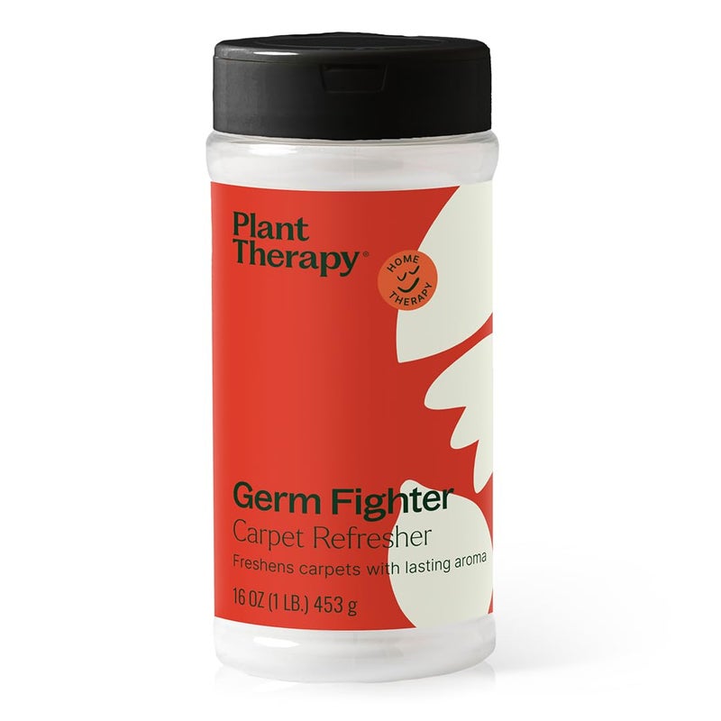 Plant Therapy Germ Fighter Carpet Refresher 16 oz Natural Ingredients  Neutralizes Odors  Naturally scented with essential oils  Made without Phthalates  Dyes  Sulfates  Bleach  Synthetic Fragrances - Image 1