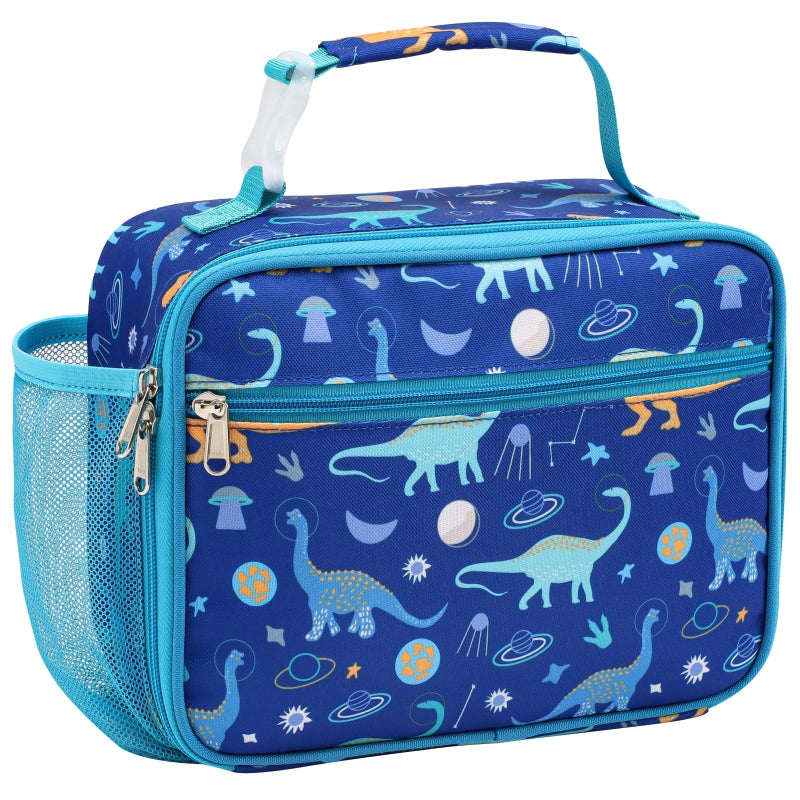Bagseri Kids Lunch Bag Boys  Insulated Kids Lunch Bag Girls Reusable LeakProof and Toddler Lunch Box for Daycare and School Blue Space Dinosaur