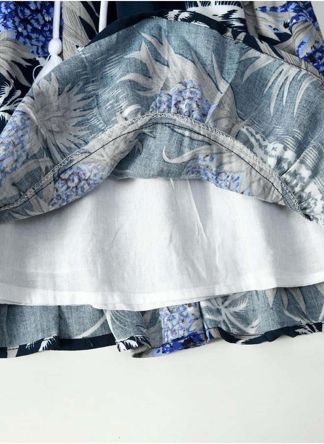 BELLA MODA - All-Over Print Lace Detail Dress by Styli - Image 1