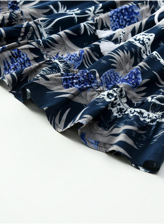 BELLA MODA - All-Over Print Lace Detail Dress by Styli - Image 1