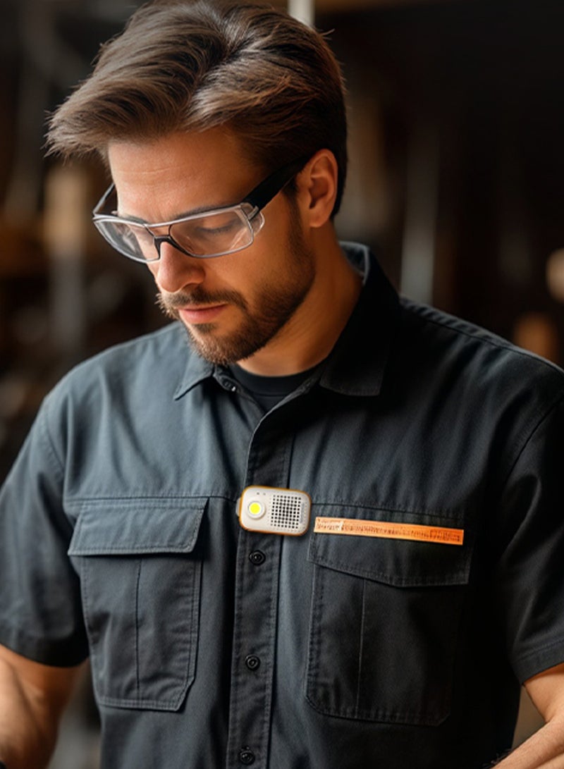 TRANSFORMERS TF-Y07 Pro Wireless Speaker, Magnetic Suction, 5H Playtime, Bluetooth V5.4 With Lighting Effects - Beige - Image 4