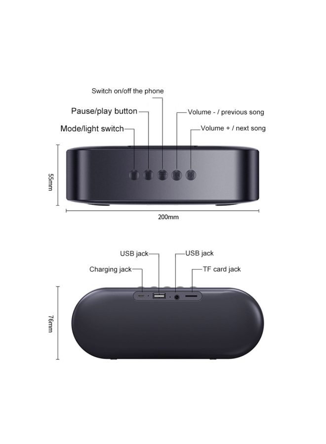 NIBEMINENT Water-Resistant Bluetooth Speaker Black - Image 3