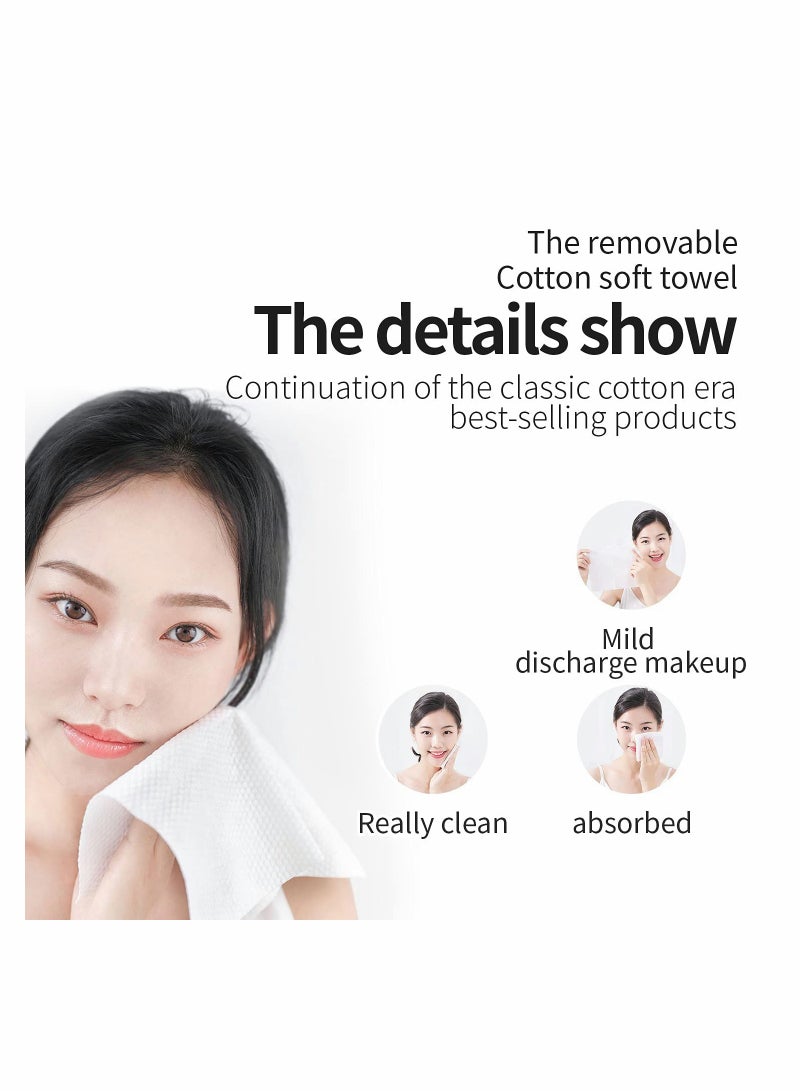 SOLARAE Deeply Cleansing Disposable Face Towel Cotton Tissue Cotton Facial Dry Wipes 60 Count for Skin Care Wipes Face Wipes and Facial Cleansing - Image 4