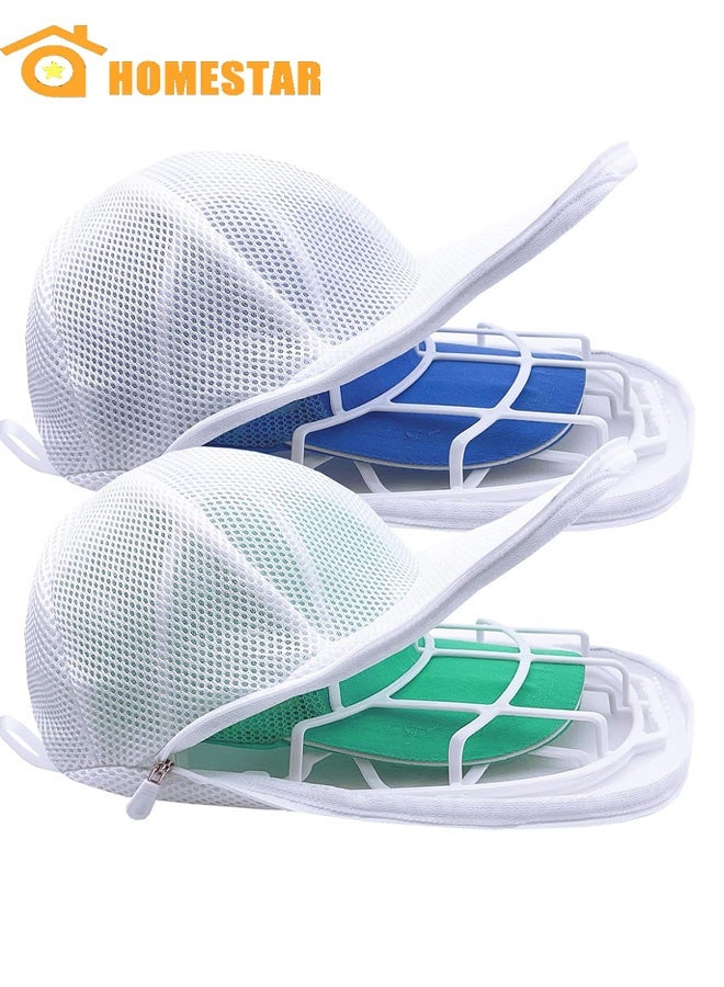 هومستر 2 حزمة كيس غسيل القبعة لغسالة الغسيل ، غسالة القبعة مع أكياس الشبكة ، غسالة القبعة لقبعات البيسبول - Image 1