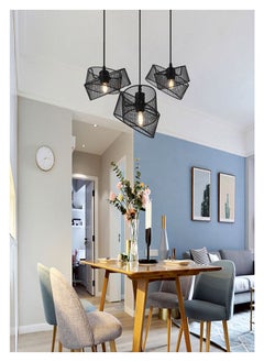 Vmax Mesh Cage Pendant Light For Living Room Bedroom Cafe Home Décor Black  - Image 2