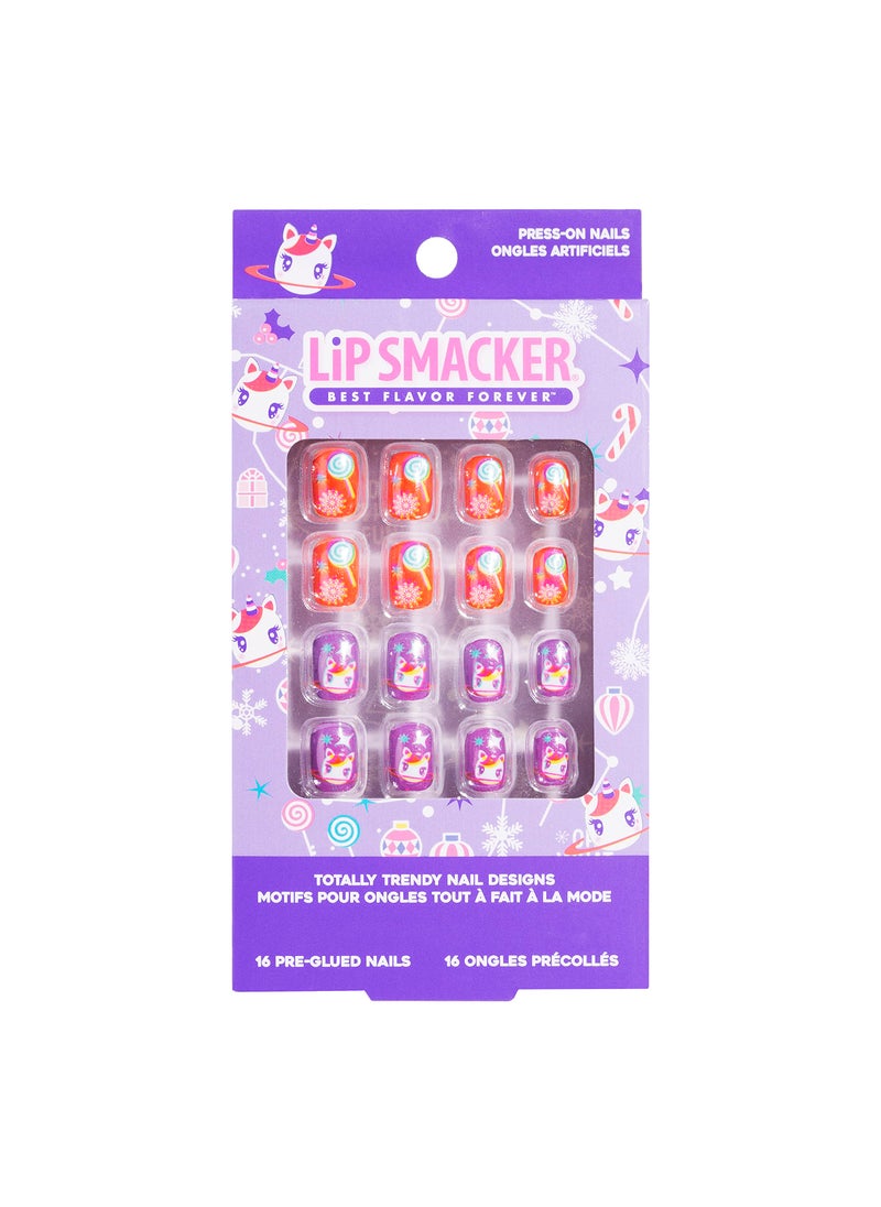 Lip Smacker - Lip Smacker Unicorn Holiday Press On Nails Stocking Christmas Gifts For Girls Kids - Image 1