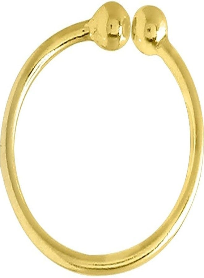 RENU CREATION House Of Common Beads Gold-Plated, Sterling Silver Plated Metal, Alloy, Brass, Tungsten Nose Ring Gold::Silver - Image 4