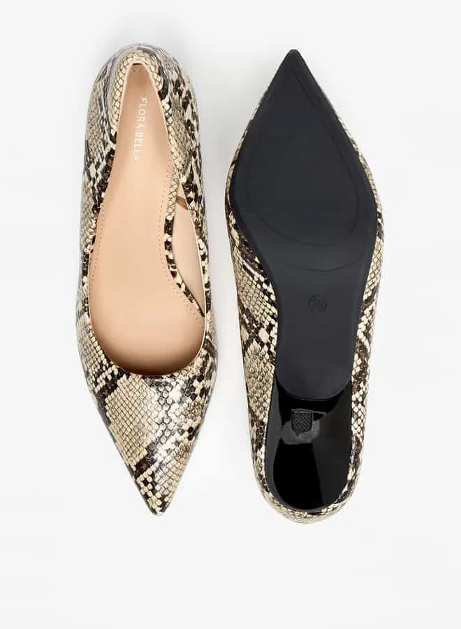 Flora Bella By Shoexpress Women Solid Slip-On Pointed Toe Pumps with Stiletto Heels