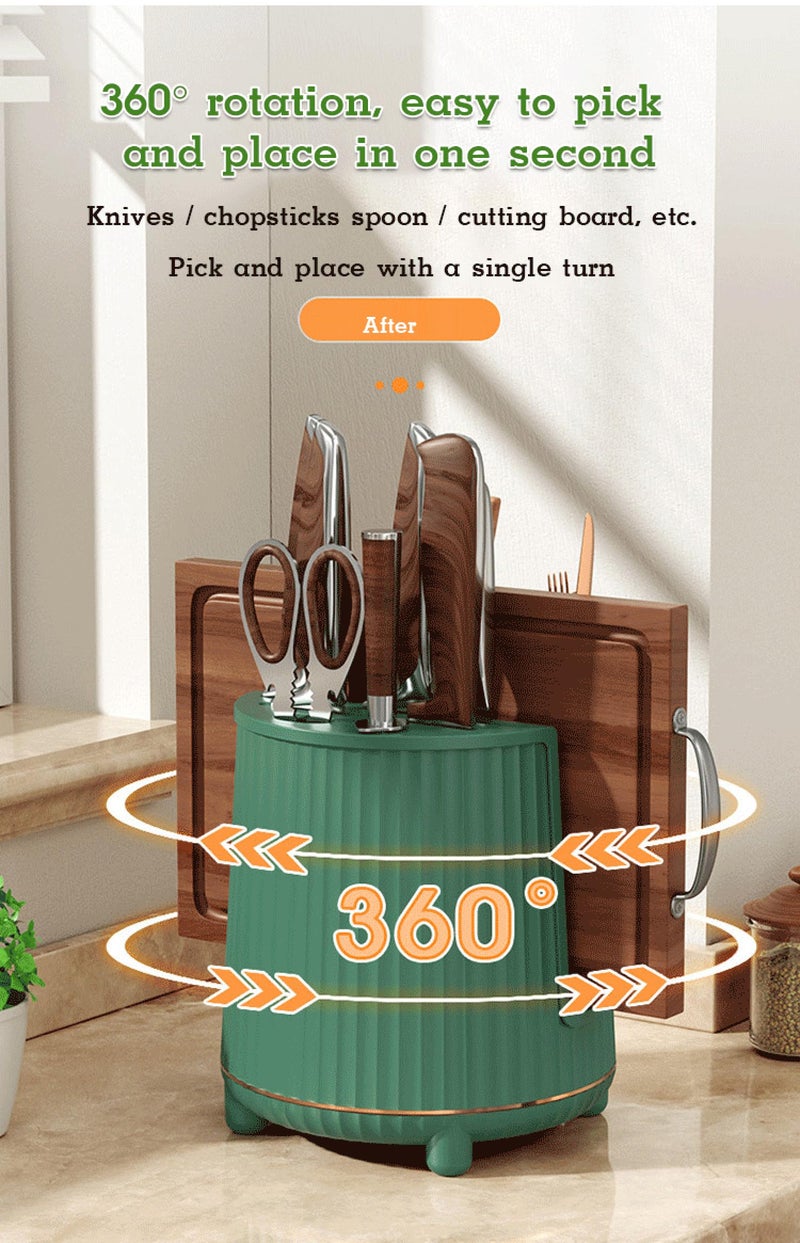 House of Quirk Kitchen Utensil Holder for Countertop Chopping Board Holder Organizer Cutlery Holder Utensil Caddy Crock Silverware Flatware Organizer (White) - Image 4