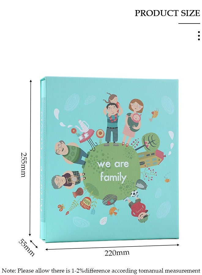 DUNISO ألبوم صور كرتوني يحتوي على 200 جيب لصور مقاس 6 بوصات، ألبوم صور محمول لحفلات الزفاف العائلية والأولاد والبنات - Image 5