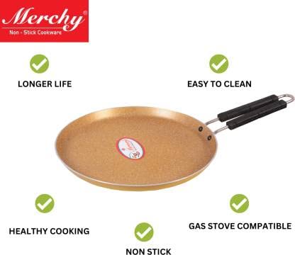 Merchy Aluminium Non Stick Gas Stove Tawa - Image 3