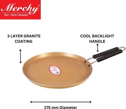 Merchy Aluminium Non Stick Gas Stove Tawa - Image 2