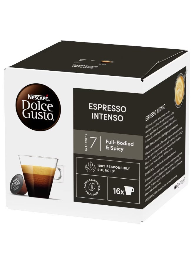 Dolce Gusto NESCAFÉ DOLCE GUSTO Espresso Intenso Coffee 16 Capsules, Black