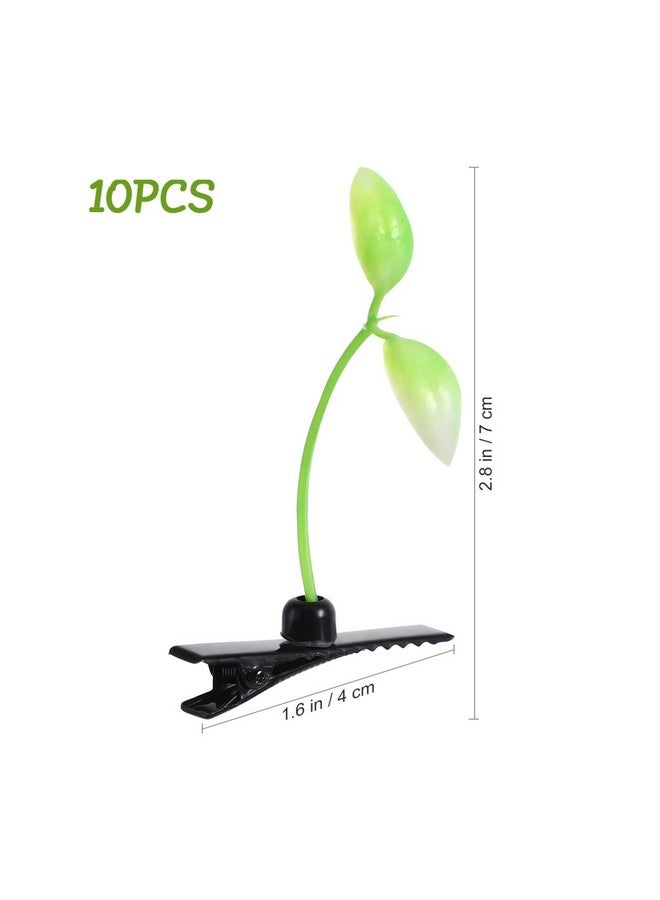 Garneck 10Pcs Bean Sprout Hair Clip Plant Grass Hair Accessories Kids Diy For School Home Party - Image 3