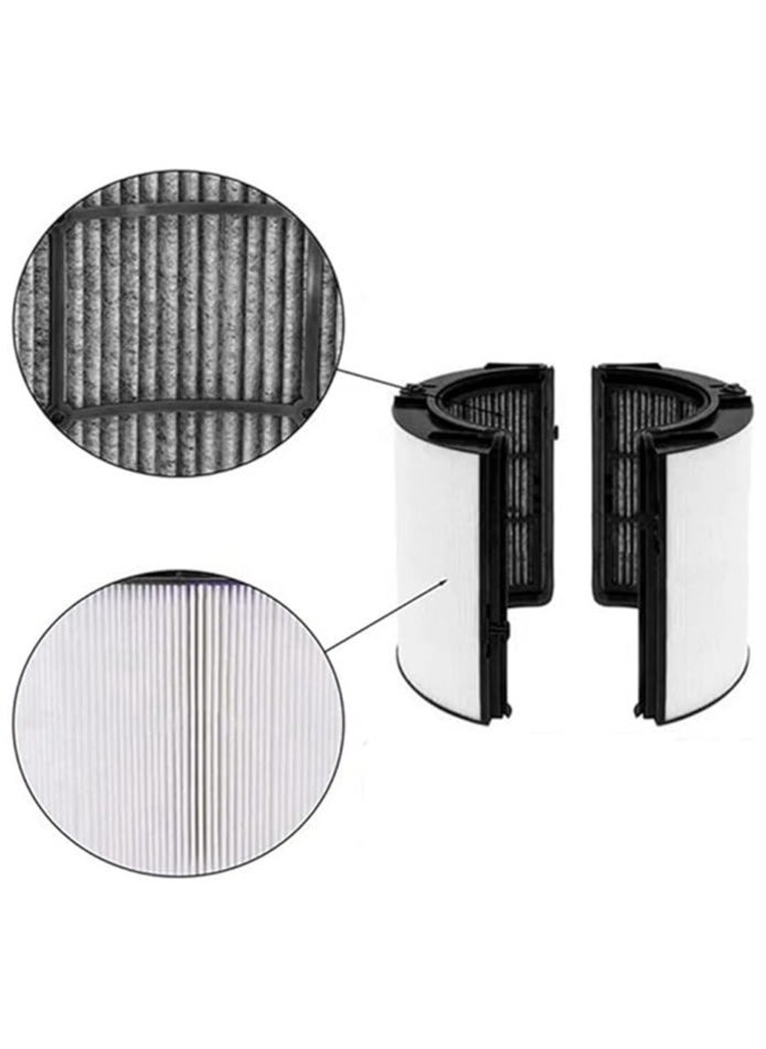 Replacement Filter for Dyson Air Purifier with Cleaning Brush, H13 Grade HEPA + Carbon Filter Compatible with HP04 TP04 DP04 PH04 HP09 TP09 HP07 TP07 HP06 TP06, Black