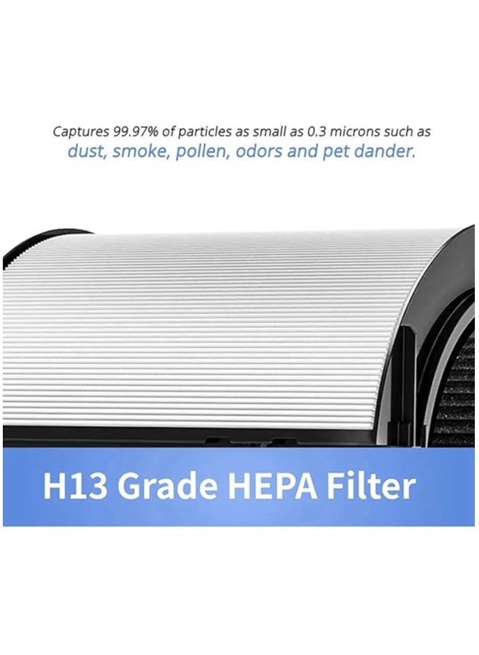 Replacement Filter for Dyson Air Purifier with Cleaning Brush, H13 Grade HEPA + Carbon Filter Compatible with HP04 TP04 DP04 PH04 HP09 TP09 HP07 TP07 HP06 TP06, Black