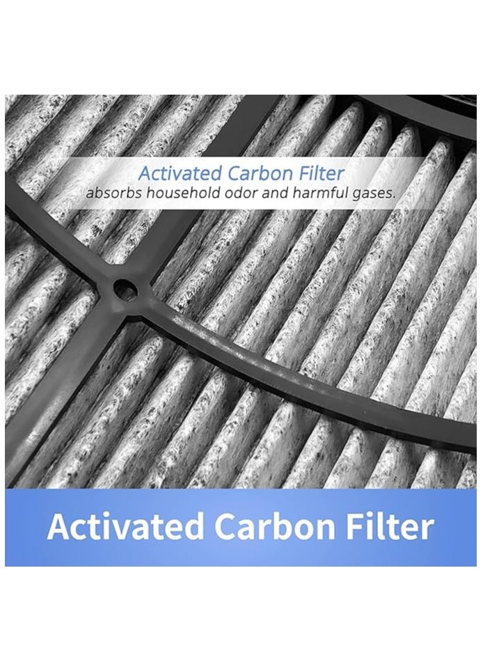 Replacement Filter for Dyson Air Purifier with Cleaning Brush, H13 Grade HEPA + Carbon Filter Compatible with HP04 TP04 DP04 PH04 HP09 TP09 HP07 TP07 HP06 TP06, Black
