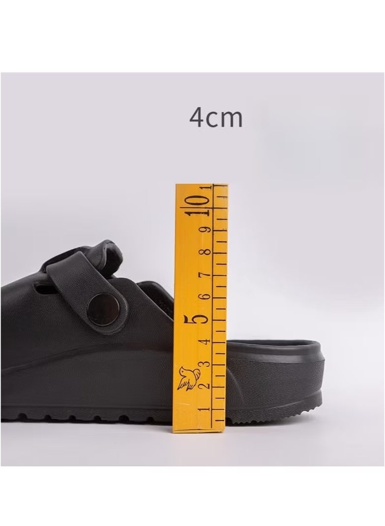 Surgical Shoes, Closed Sole Breathable Shoes for Men and Women, Protective Shoes with Vents for Doctors, Nurses, and Laboratory Workers, Non-Slip Sandals (Black).  - Image 3