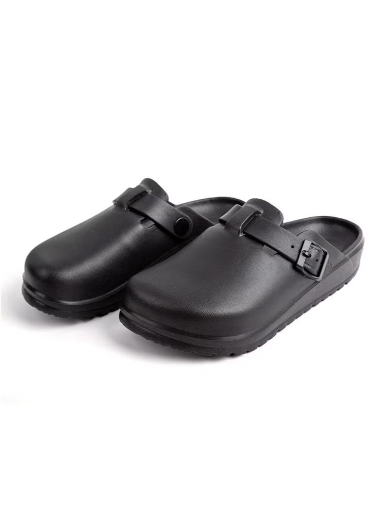 Surgical Shoes, Closed Sole Breathable Shoes for Men and Women, Protective Shoes with Vents for Doctors, Nurses, and Laboratory Workers, Non-Slip Sandals (Black).  - Image 5