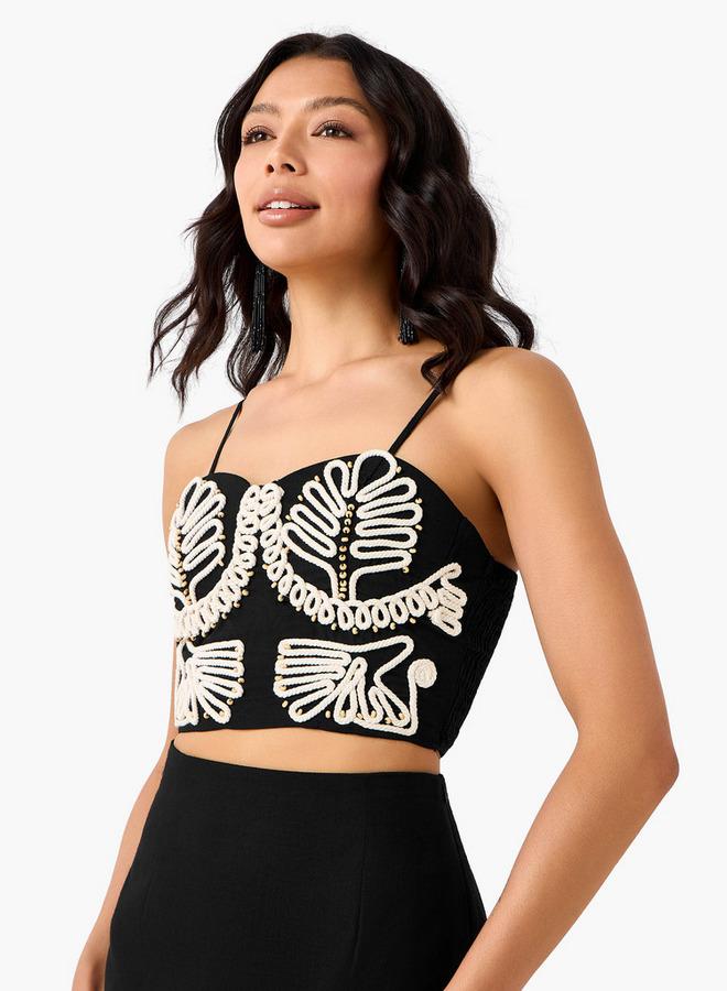 Splash FAV Women Embroidered Crop Top - Image 3