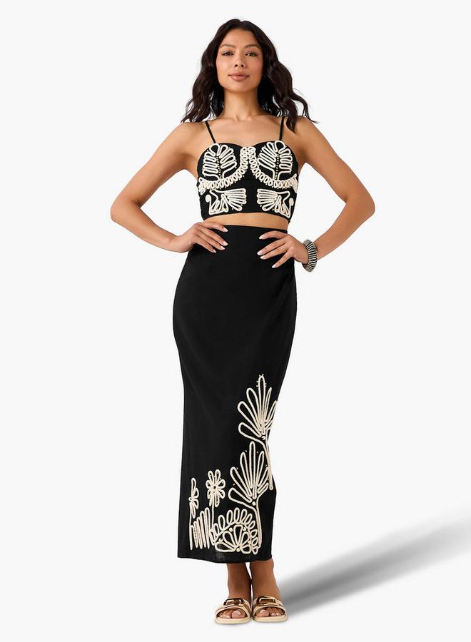 Splash FAV Women Embroidered Crop Top - Image 4