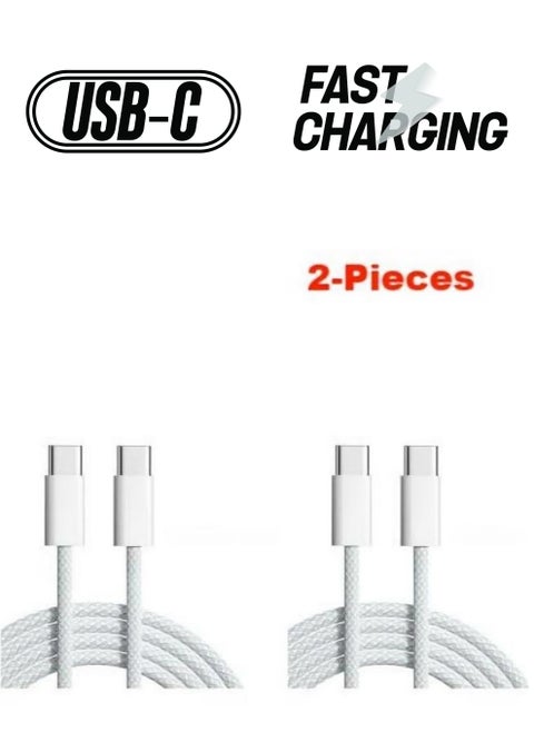 2-Pieces iPhone Fast Charging Cord Type C to Type C Cable for iPhone 15 Pro max/15 Pro/15 plus/15 1M