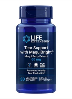 Tear Support with MaquiBright 60mg - Maqui Berry Extract Eye Health Supplement For Dry Eyes - Tear Production Formula - Non-GMO, Gluten-Free, Vegetarian - 30 Capsules