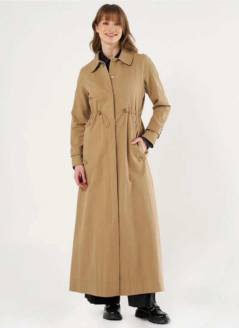 Kayra Elastic Waistcoat Beige