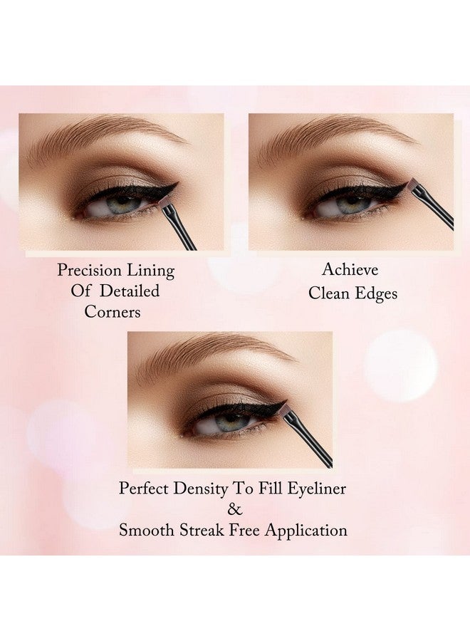 Etercycle Fine Angled Eyeliner Brushes, Eye Liner Brush, Ultra Thin Slanted Flat Angle For Beauty Cosmetic Tool - Image 4