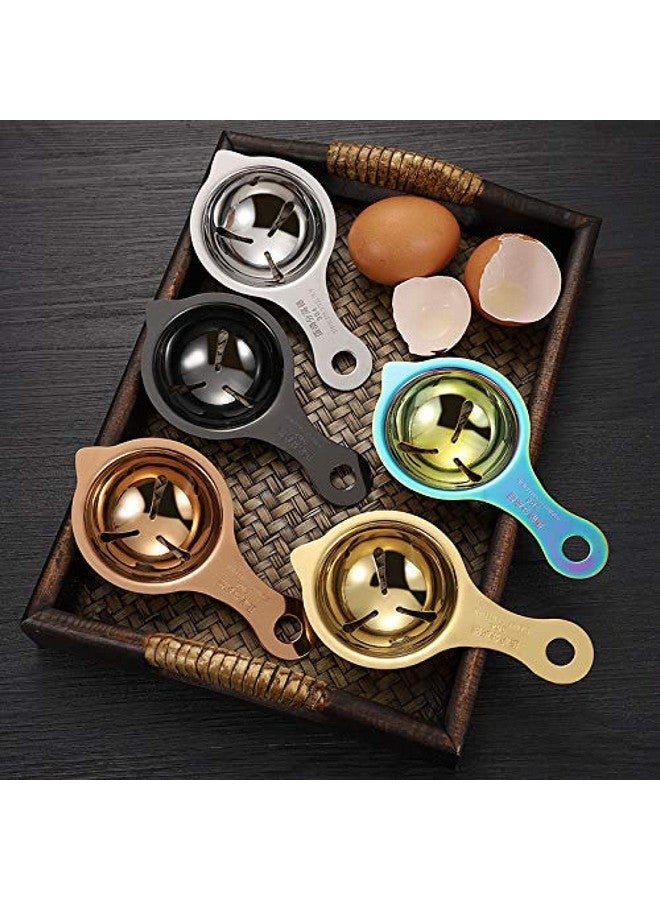 RANUR Import Stainless Steel Egg Separator, Egg Yolk Separator, Egg White Separator, Egg Filter, Egg Kitchen Tool, Egg Gadgets, Food Certified with Hanging Hook 1 Piece (Black) - Image 4