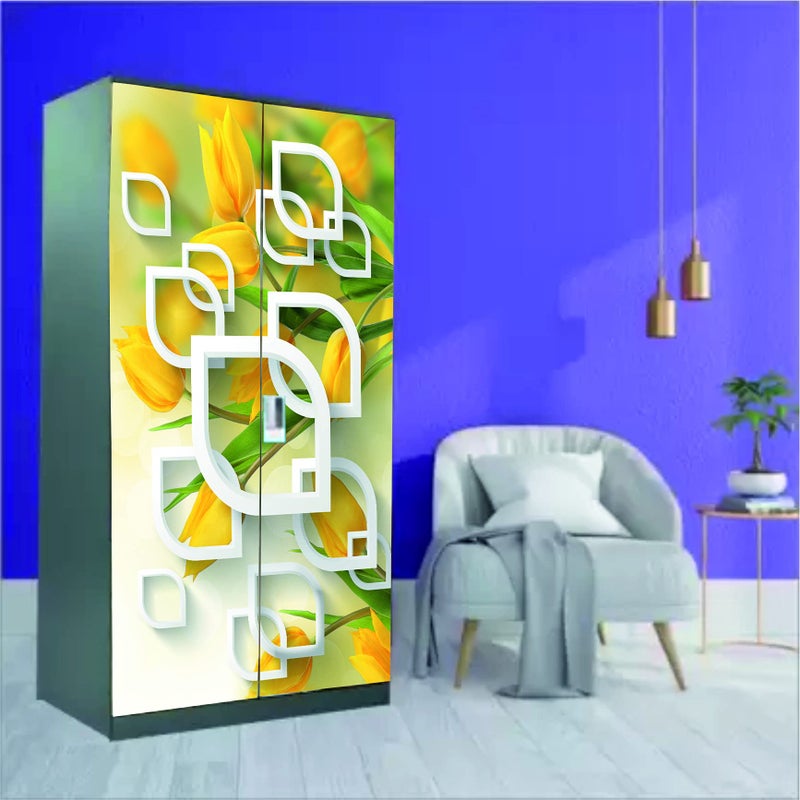 Decor Production Self Adhesive Wallpaper Wall Sticker for Almirah/Wardrobe(Design no. almirah-wallpaper-pt16-2) - Image 4