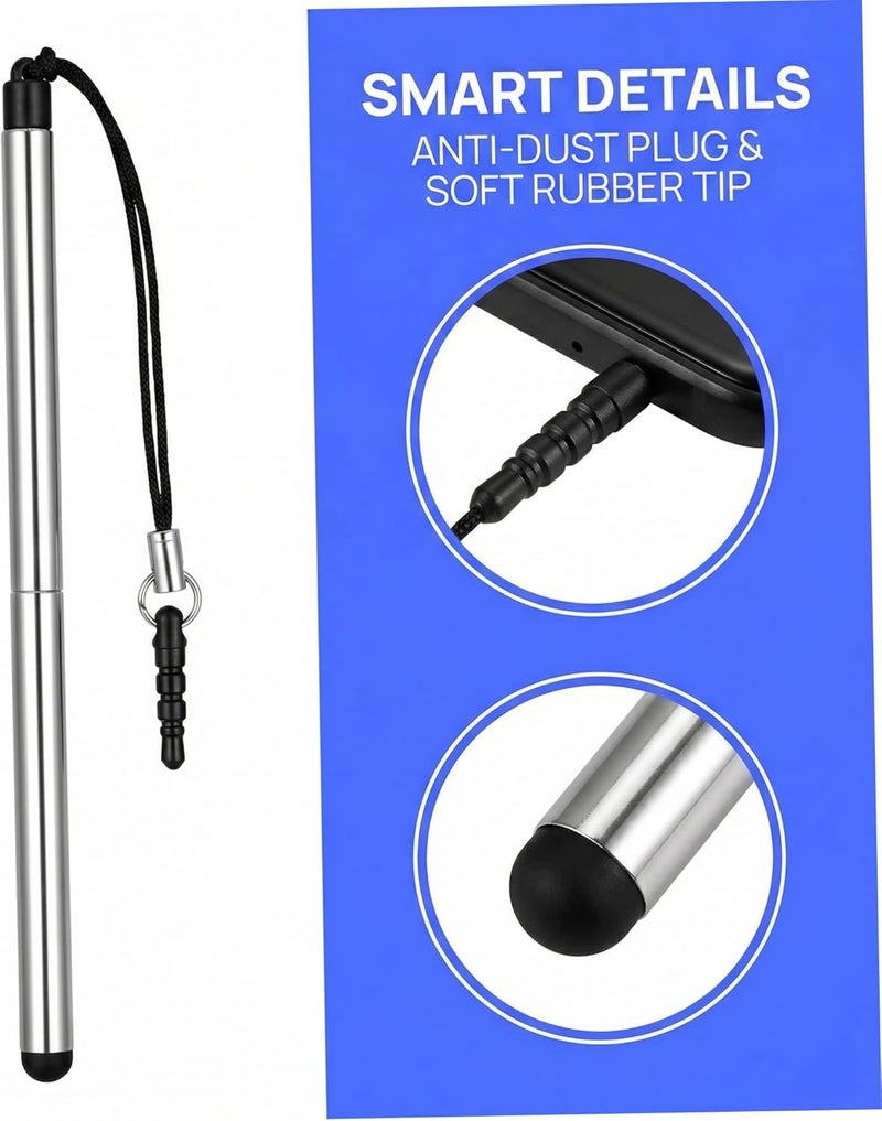 DOITOOL 5pcs Thin Retractable Capacitive Stylus Pens for Smartphones and Tablets, High Precision Touchscreen Pens for Writing and Drawing on Touch Devices - Image 3