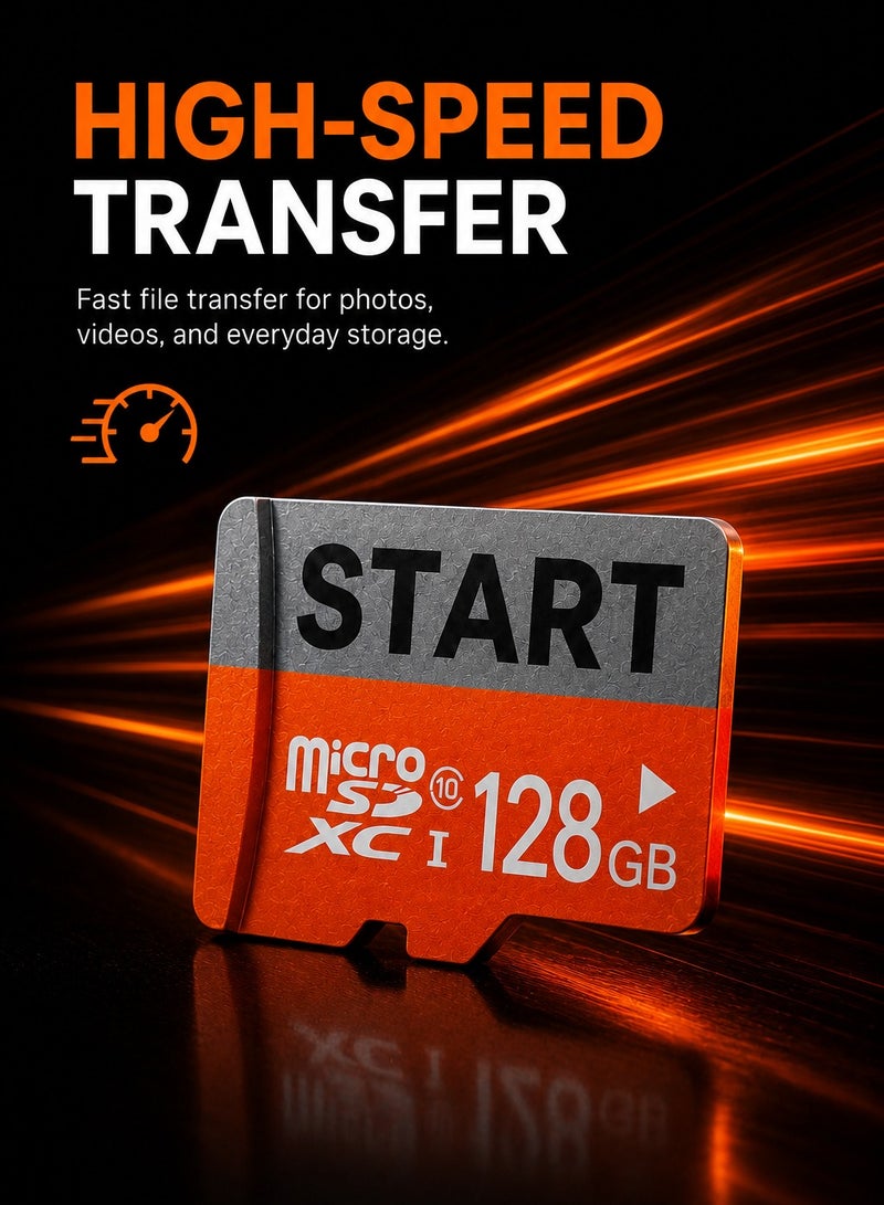 START Original 128GB microSDXC UHS-I Class 10 Memory Card with SD Adapter, Full HD Support, Waterproof & Shockproof, Compatible with Android Phones, Cameras, Tablets & Computers, 3-Year Warranty - Image 3