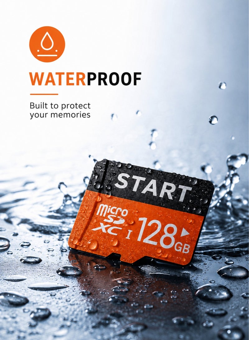 START 128GB Micro SD Card, microSDXC UHS-I Class 10 Memory Card with SD Adapter, Full HD Support, Waterproof & Shockproof, for Android Phones, Cameras, Tablets & Computers, 3-Year Warranty - Image 4