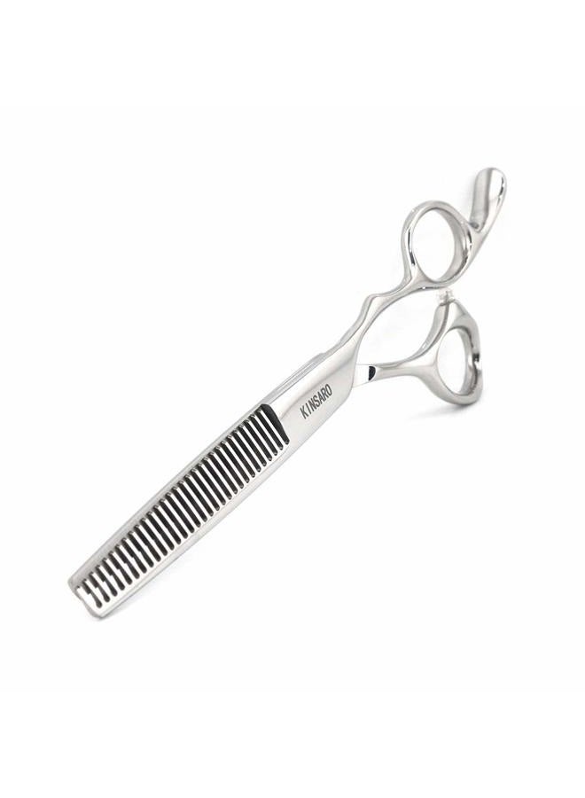 KINSARO Professional Hair Scissors 6 Inch Hair Thinning Shears Barber Scissors Sharp Hair Thinning Scissors 30 Teeth Barber Shears Hair Clippers 440C Shears - Image 1