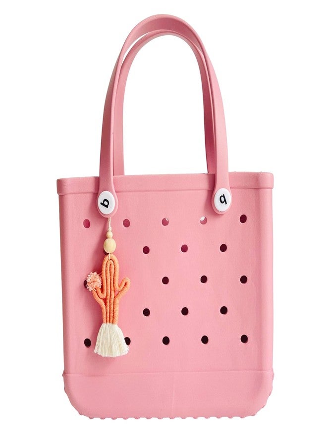 QTMY Orange Cactus Charms for Bogg Bag Accessories Rubber Beach Bag, Boho Purse Charms,31 - Image 1