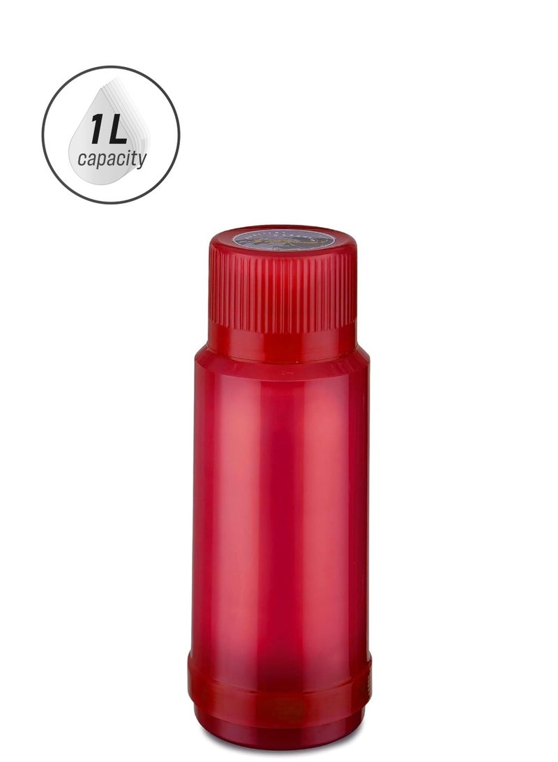 ROTPUNKT 1L Thermos Flask  Premium German-Made Vacuum Insulated Bottle with Lid/Cup - Image 1