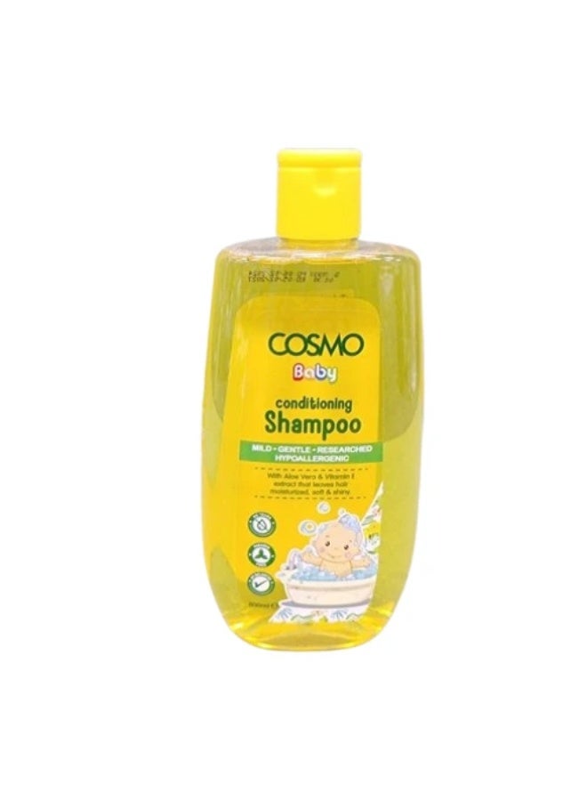 COSMO Baby Shampoo 500ml - Gentle Tear-Free Formula for Soft, Smooth and Healthy Baby Hair, Mild and Safe for Daily Hair Care, Nourishing and Strengthening Formula, Ideal for Delicate Scalp Care