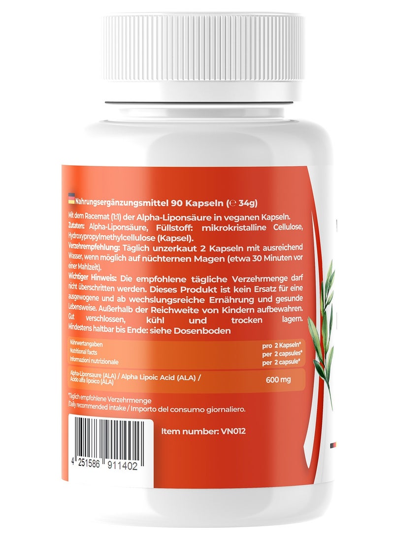 VITASIGN Premium Alpha Lipoic Acid 300mg, 90 Vegan Capsules – Food Supplement - Image 2