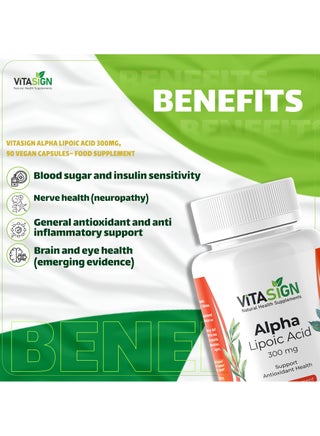 Premium Alpha Lipoic Acid 300mg- Made in German - 90 Vegan Capsules – Food Supplement - view 4
