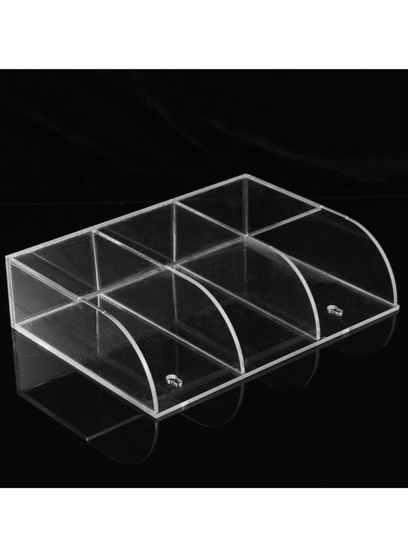 TPGP 2pcs Clear Acrylic TV Remote Control Holder 3- grid Media Organizer Wall Mount Air Conditioner Storage Box for Table Nightstand Desktop - Image 2