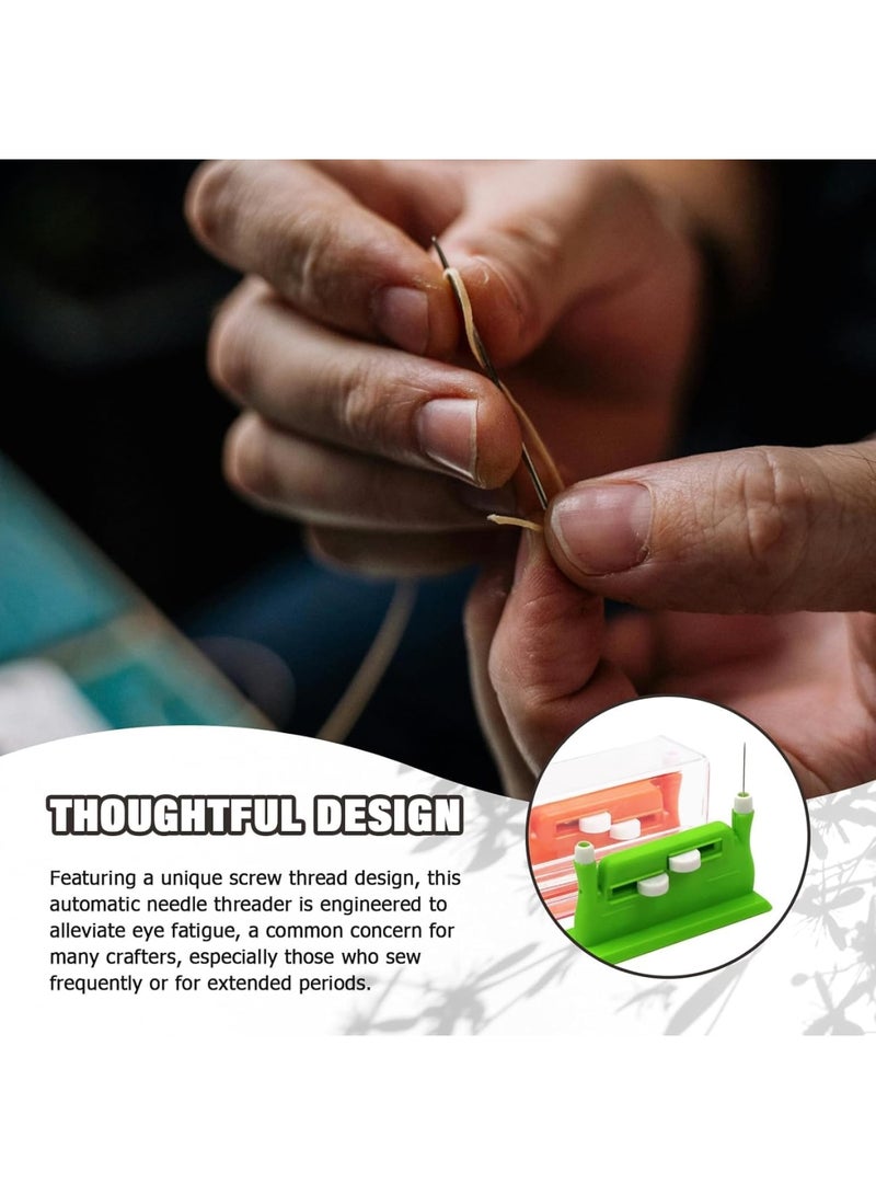 SYOSI Automatic Needle Threader Tool, Double Ended Threading Device for Hand Sewing with Dual Tips for Quick and Easy Thread Insertion Suitable for Elderly and Beginners 2 Pack - Image 3