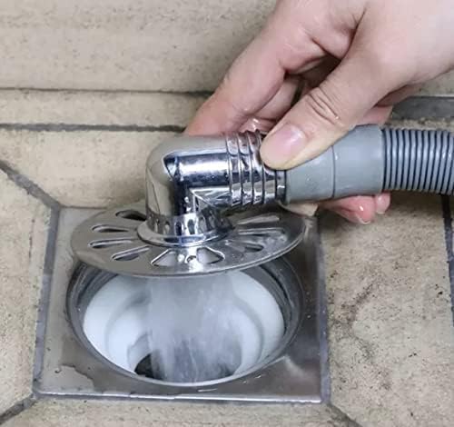 Rasikvar Odor Sewer Bathroom Floor Drain with Easy Connector for Washing Machine Outlet Pipe Connector Anti-Reverse Water Overflow for Kitchen, Toilet, Balcony (L-Shape Ring) - Image 4