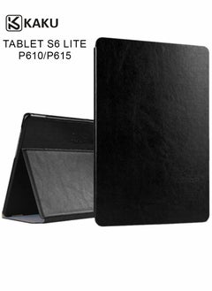 Kaku Leather Protective Case Cover For Samsung Galaxy Tablet S6 Lite P610/P615 Kaku Case Black  - Image 1