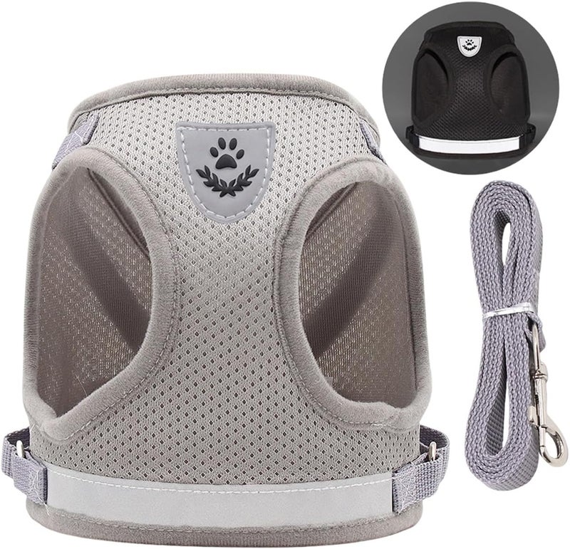 Reflective Dog Harness Breathable Net Vest with Rope for Small Secure Design Pet Outdoor Walking Gear Adjustable Cooling Vest Harness with Reflective Straps - Image 1