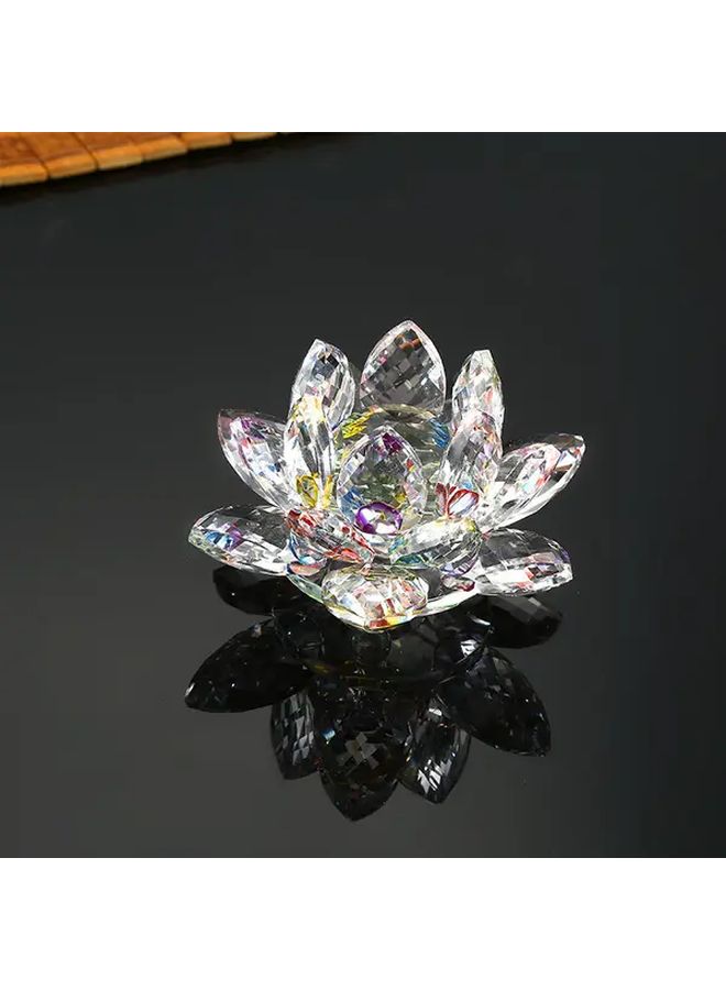 Seven Colors Crystal Lotus Flower Ornament 20 Size Sun Catcher Feng Shui Dashboard Decor with Gift Box - Image 1