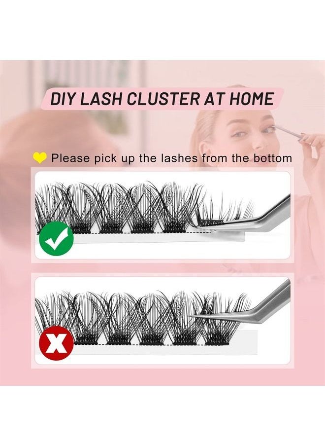 Lash Clusters DIY Eyelash Extensions 78pcs Crislashes Cluster Lashes 10mm C Curl Lash Clusters Wispy Eyelash Clusters Volume Lash Clusters DIY Cluster Eyelash Extensions for Home Use(H-C Curl-10mm)