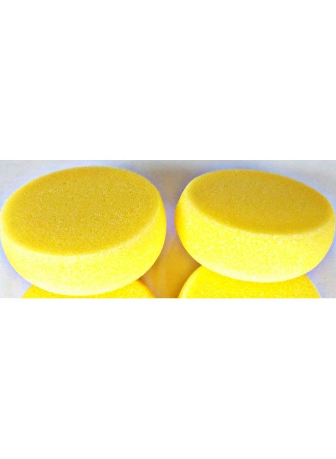 MSGH Synthetic Acrylic Art Paint Combo Sponge Set for Painting, Crafts, Pottery, Cleaning (Standard Size, Yellow) (2 PCS Round+ 2 PCS Rectangular) - Image 3
