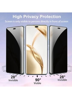 General [2 Pack] Privacy Screen Protector Compatible with Honor 200 Pro 5G + [2 Pack] Glass Camera Lens Protector, Anti-Spy Tempered Glass Film, Anti-Scratch, Bubble-Free  - Image 2